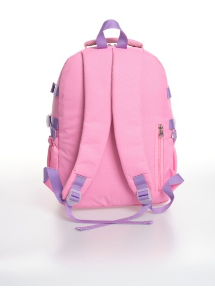 Sevimli Kedi Desenli 3'lü Kız Çocuk Okul Çantası Seti -Kalemlik ve Termal Beslenmeli Ilkokul Çantası