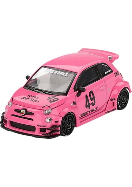 Mini Gt 1/64 Abarth 595 Lb-Works x Abas Works Pink