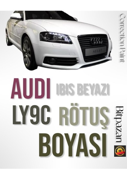 Audi LY9C Ibis White - Profesyonel Çizik ve Taş Izi Giderici Rötuş Boyası 30 Ml.