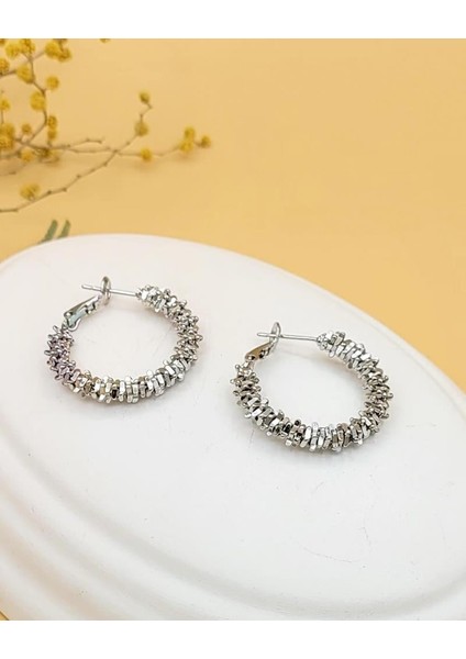 Işık Halkası Silver Küpe