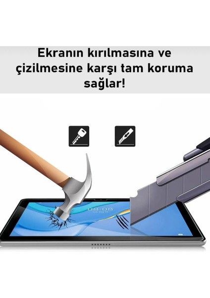 Lenovo Tab TB311FU 10.1 Inç Uyumlu Temperli Ekran Koruyucu Kirilmaz Cam 2025 10.1" Wuxga ZAEH0039TR modelleri