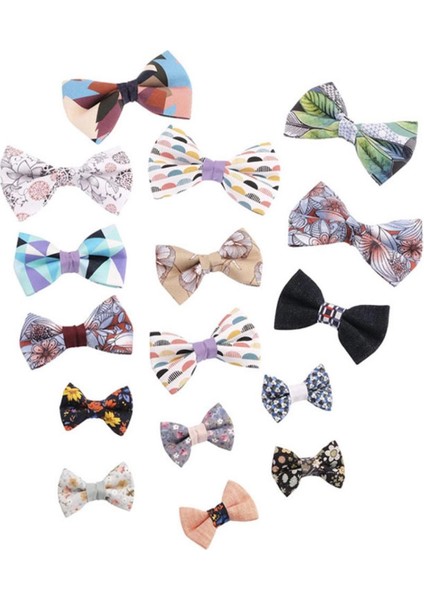 Kedi Köpek Papyon Karışık Desenli Küçük Boy