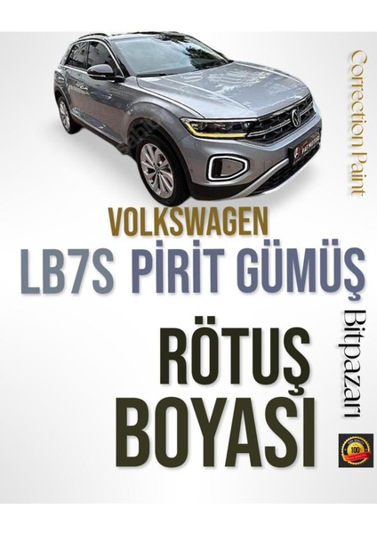 LB7S - Vw Pirit Gümüş Profesyonel Otomobil Çizik Taş Izi Giderici Saten Gümüşü - Rötüş Boyası 20ML.