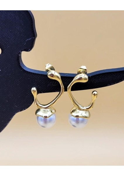 Inci Detaylı Asimetrik Gold Küpe fırsatları
