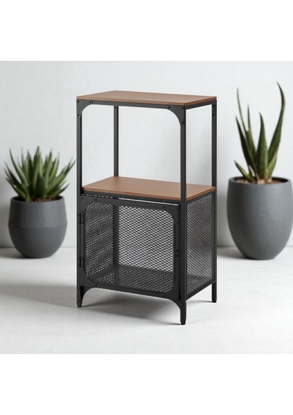 Fjällbo Raf Ünitesi 51X95 cm Siyah Çelik Dayanıklı Masif Çam Raf fiyatları