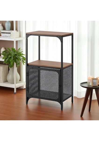 Fjällbo Raf Ünitesi 51X95 cm Siyah Çelik Dayanıklı Masif Çam Raf modelleri