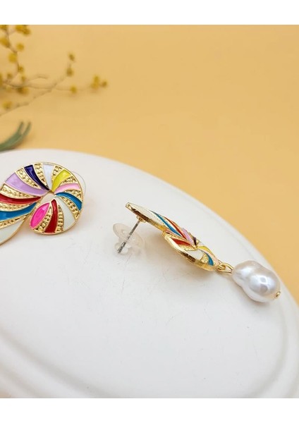 Asimetrik Incili Denizkabuğu Marka Model Küpe modelleri