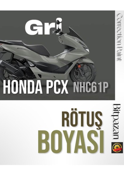 Kod- SH125 NHC61P - Honda Pcx Profesyonel Rötüş Boyası - Nardo Gri