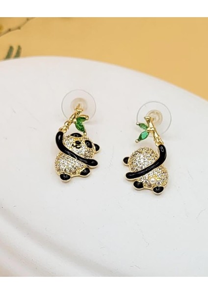 Sevimli Tembel Panda Küpe modelleri