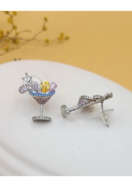 Silver Işıltılı Kokteyl Küpe fiyatları