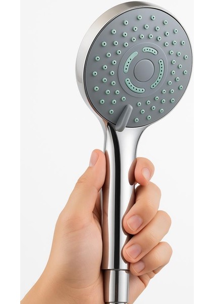 Gbmotion D1, 3 Fonksiyonlu Plastik Krom Kaplama Duş Başlığı - Krom Hortum Dahil, Kolay Montaj fiyatları