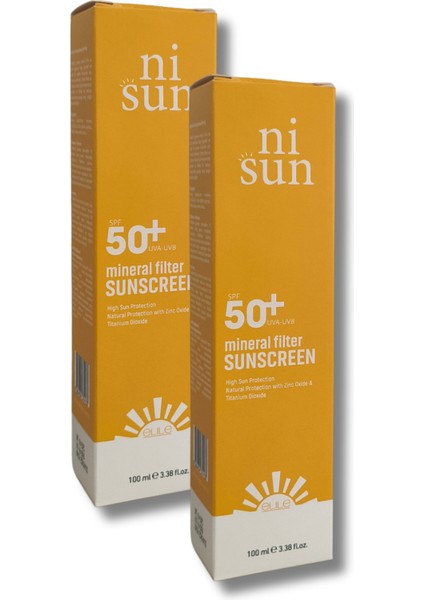 Nisun Mineral Güneş Kremi 100 ml Spf 50+ / 2 Adet
