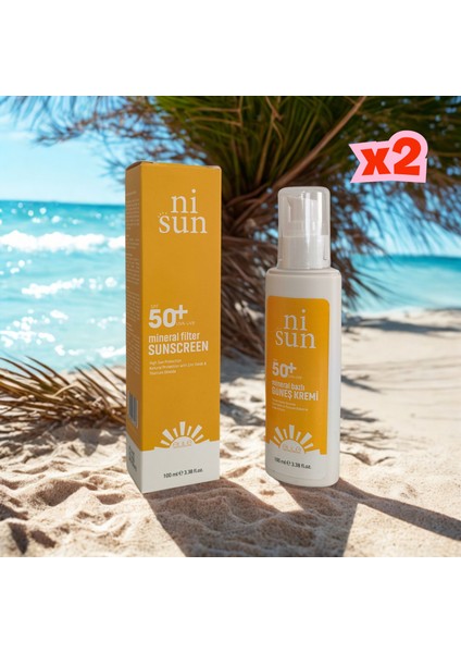 Nisun Mineral Güneş Kremi 100 ml Spf 50+ / 2 Adet fiyatları
