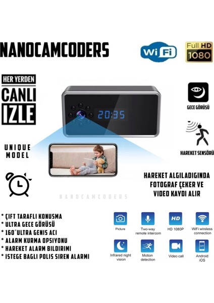 1k ° 1080P Hd Mini Cctv Kamera Sesli Video Kayıt Ev Ofis Güvenliği Için Taşınabilir Kompakt Gizli Hd