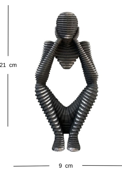 Düşünen Adam Figürü Modern Dekoratif Biblo Polyester 21 x 9 cm fırsatları