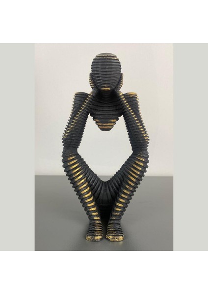 Düşünen Adam Figürü Modern Dekoratif Biblo Polyester 21 x 9 cm
