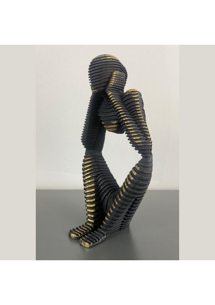 Düşünen Adam Figürü Modern Dekoratif Biblo Polyester 21 x 9 cm fiyatları