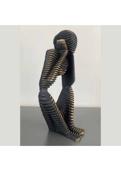 Düşünen Adam Figürü Modern Dekoratif Biblo Polyester 21 x 9 cm modelleri