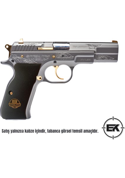 Erol Sarsılmaz Kılınç 2000 Light Mega P8 Uyumlu Kauçuk Siyah Işlemeli Özel Kabze modelleri