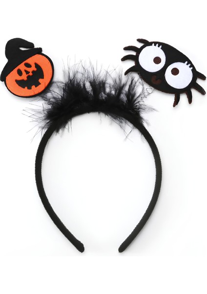 Halloween Taç Bal Kabağı ve Örümcekli
