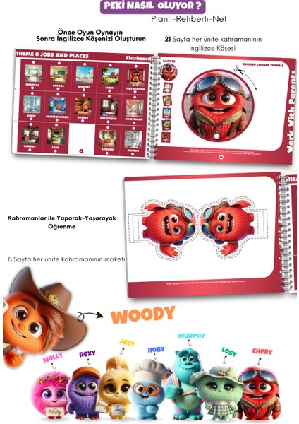 Woody ve Arkadaşları Junior Level 2 - Okul Öncesi Ingilizce Eğitim Seti (5-6yaş) indirimleri