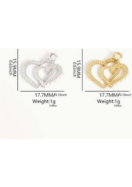 ( 10 x Adet ) 1 Set Model I Taşlı Elmas Kalp Çiftli Kalp Bileklik & Küpe & Kolye modelleri