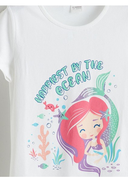 Bisiklet Yaka Kız Çocuk Kaprili Pijama Takımı (S5) indirimleri