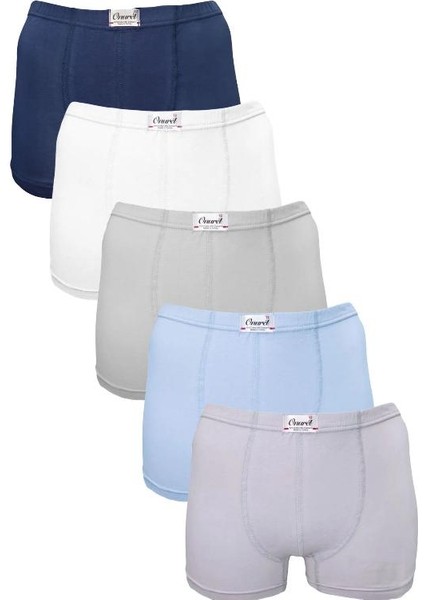 5'li Renkli Likralı Erkek Çocuk Boxer