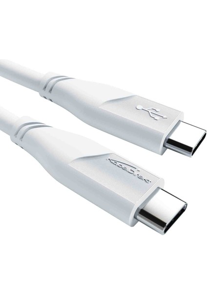 100W Usb-C - Usb-C Pd 3 Hızlı Şarj Kablosu 2 Metre Beyaz