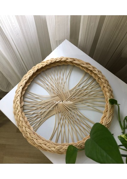 33 cm Çapında Rattan Çember Kalıp (44 Çubuk)– Bambu Sepet Örme Sabitleyici Tepsi Kalıbı -Kağıt Çubuklara Uygun Değil fiyatları