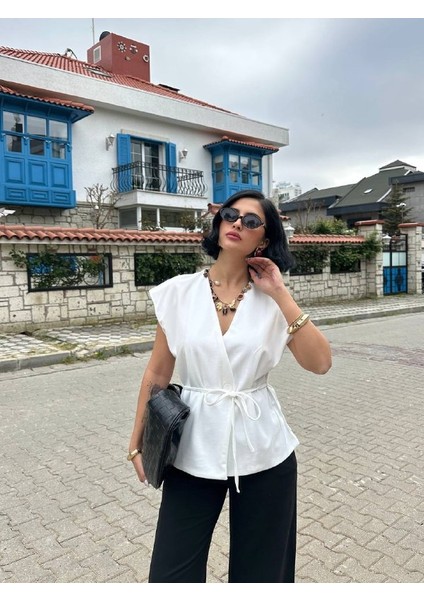 Belden Baglamalı Yelek Scuba Crep