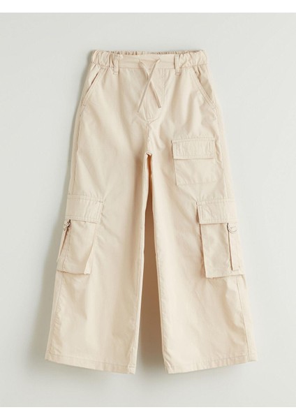 Beli Lastikli Kız Çocuk Kargo Pantolon (S5)
