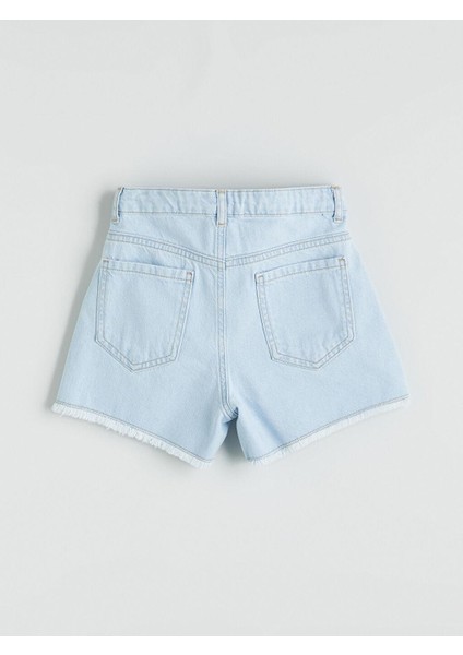 Çiçek Nakışlı Kız Çocuk Jean Şort (S5) modelleri