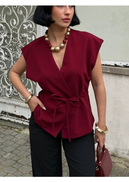 Belden Baglamalı Yelek Scuba Crep