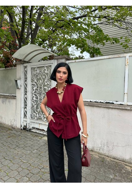 Belden Baglamalı Yelek Scuba Crep fırsatları