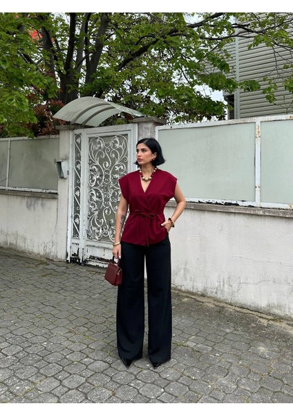 Belden Baglamalı Yelek Scuba Crep indirimleri