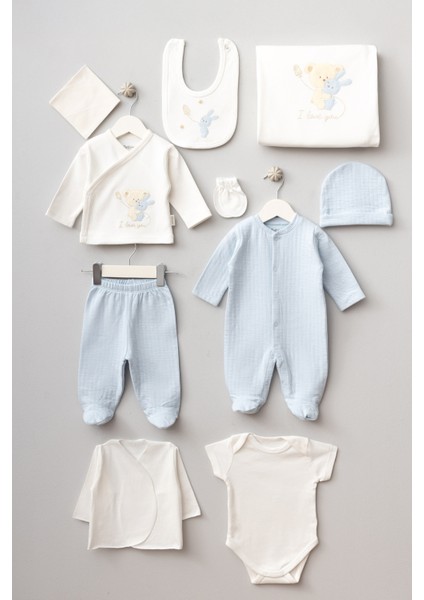 My Baby Kumsal % 100 Coton 10 Lu Hastane Çıkışı Yeni sarılan Ayıcık Desenli 10099