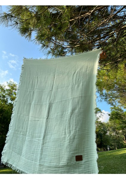 Yıldızpazar since 2024 Es &En Trade Müslin Bebek Battaniyesi 4 Katlı Mint yeşili fiyatları