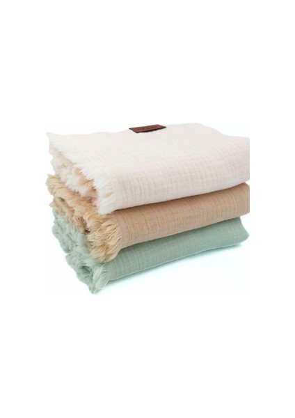 Yıldızpazar since 2024 Es &En Trade Müslin Bebek Battaniyesi 4 Katlı Mint yeşili