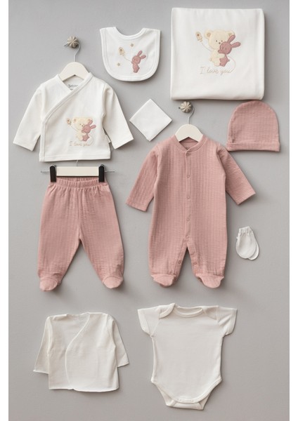 My Baby Kumsal % 100 Coton 10 Lu Hastane Çıkışı Yeni sarılan Ayıcık Desenli 10099