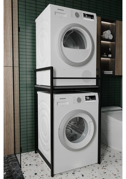 Strong Çamaşır Makina Dolabı Kurutmalık Rafı Banyo ve Kurutmalık Antrasit