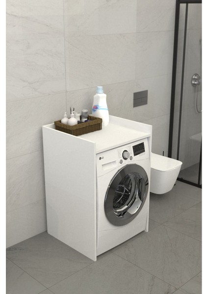 Flowo Banyo Dolabı Çamaşır Makinesi Dolabı Beyaz