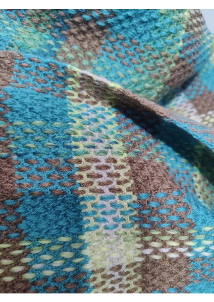 Handmade Örgü Ekose Yün Şal modelleri