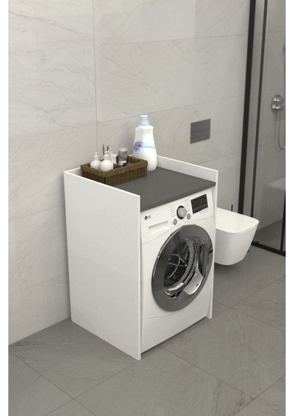 Flowo Banyo Dolabı Çamaşır Makinesi Dolabı Antrasit