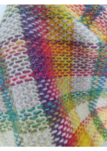 Handmade Örgü Ekose Yün Şal modelleri