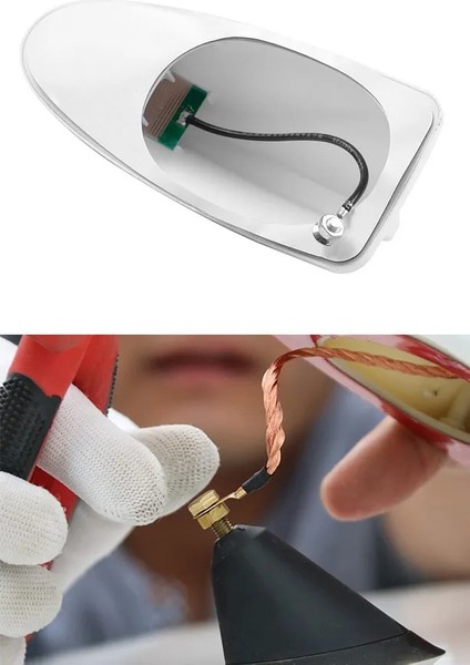 Nissan Qashqai Uyumlu Oto Balık Sırtı Anten Elektrikli Köpekbalığı Balina Tavan Anteni Beyaz fırsatları