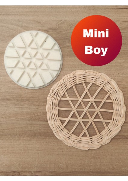 Mini Boy Rattan Kalıp – 6 cm Çaplı Bambu Şablon - 2 mm Bambu ile Kullanılır