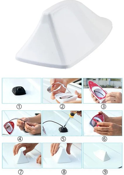 Peugeot 308 Uyumlu Oto Balık Sırtı Anten Elektrikli Köpekbalığı Balina Tavan Anteni Beyaz indirimleri