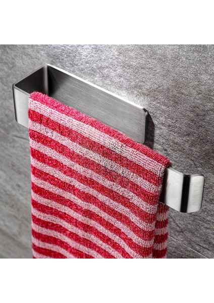 Paslanmaz Çelik Havlu Askısı ve peçetelik – Yapışkanlı, Deliksiz Montaj, Banyo & Mutfak Için Uygun