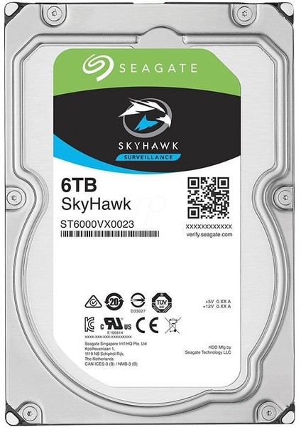 6tb Seagate Skyhawk 256MB 7/24 Rv ST6000VX008